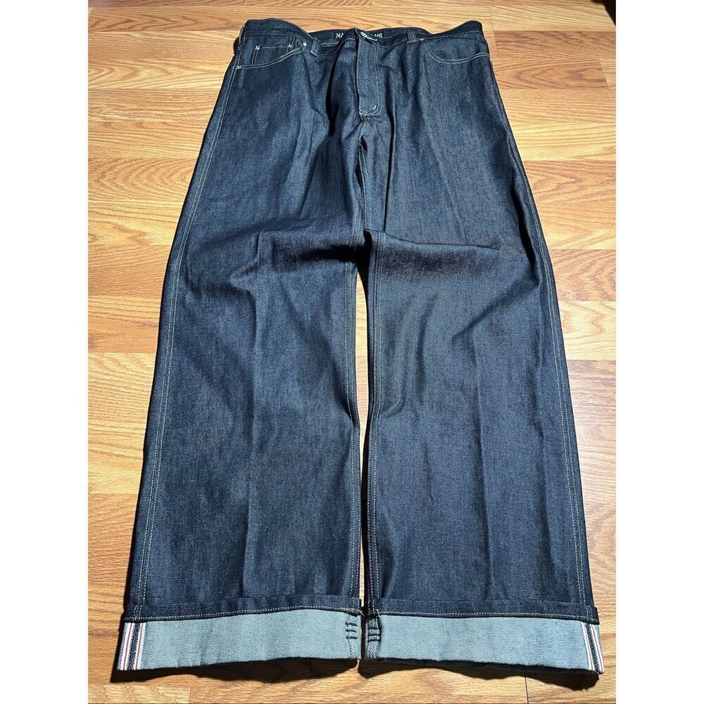 Vintage Nautica Baggy Wideleg Cuffed Selvedge Jeans 40x32